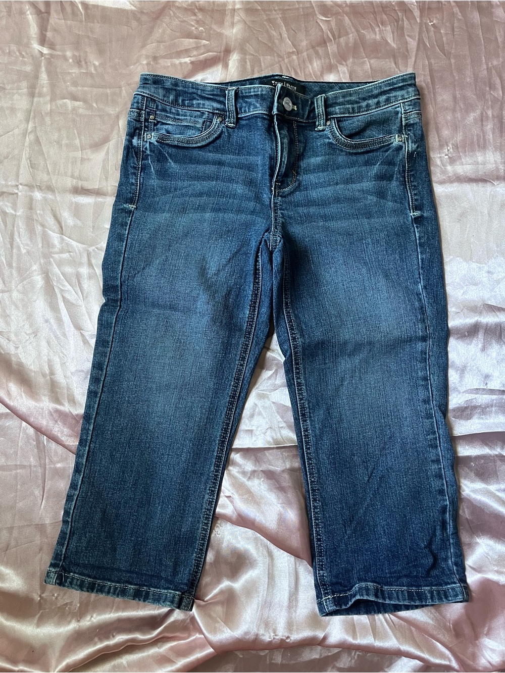 White House Black Market Dark Blue Cropped Jeans